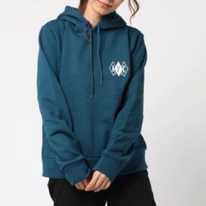 A.P.C. BEAU HOODIE SWEATSHIRT IN TEAL BLUE